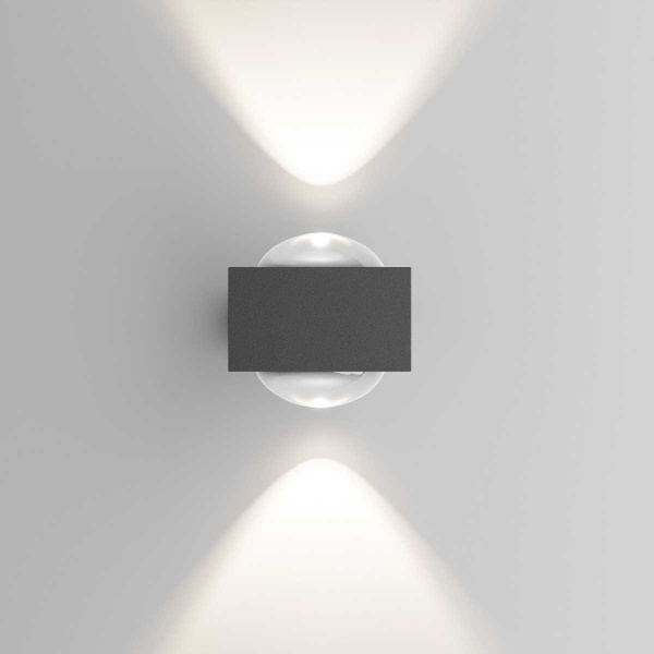 Уличный настенный светильник со светодиодами Elektrostandard Lenses a070452