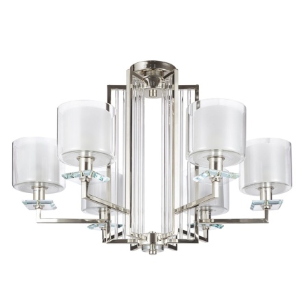 Подвесная люстра Crystal Lux Nicolas SP-PL6 Nickel/White