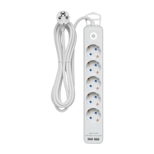 Удлинитель Duwi 2хUSB 5гн 3м с/з 32068 5 Удлинитель Duwi 2хUSB 5гн 3м с/з 32068 5