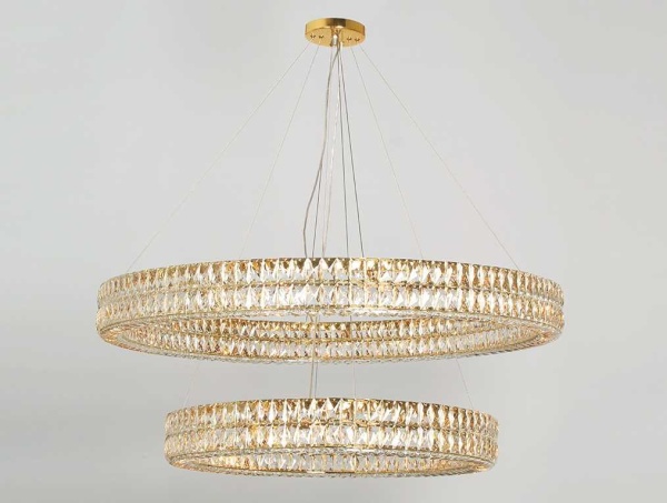 Вертикальная композиция Newport 8550 из двух колец золото №175 S8550_175G