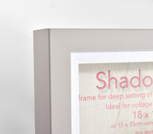 Фоторамка Innova PI09907 Ф/рамка 25*25cm Shadow Box Grey (окно 21*21см), серый, МДФ (6/144) Б0046298