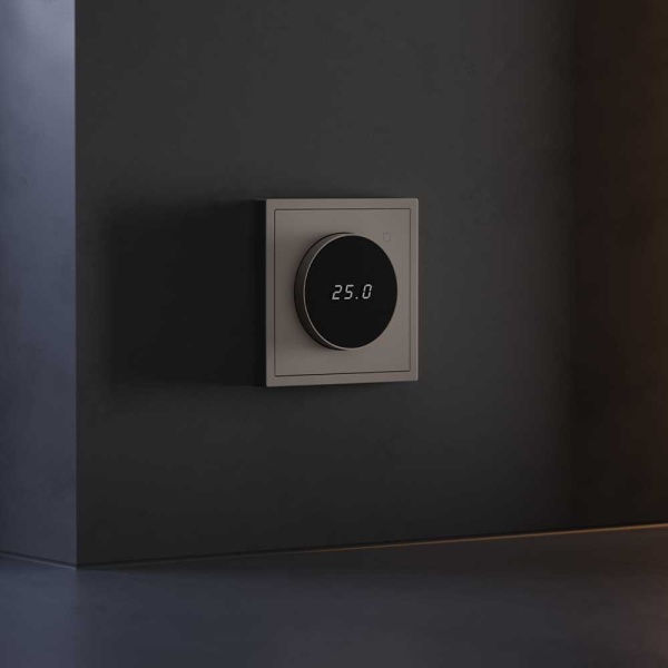 Терморегулятор электронный S70 с индикацией и датчиком, для теплого пола, (капучино) Voltum VLS070114