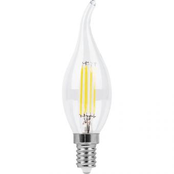 Лампа светодиодная Feron E14 11W 4000K Свеча на ветру Матовая LB-714 38012