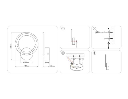 Светильник светодиодный настенный Ambrella light ACRYLICA FA8946