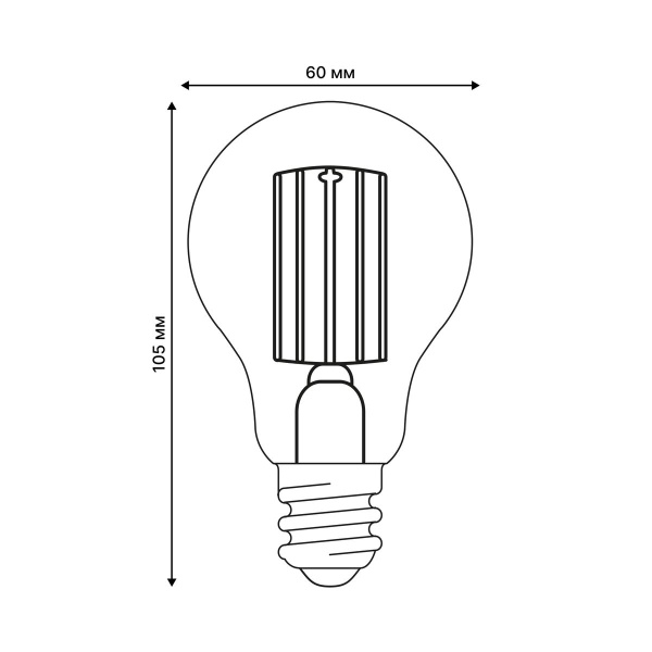 Лампа светодиодная Uniel E27 7W 4000K прозрачная LED-A60-7W/4000K/E27/CL GLY01TR UL-00011935