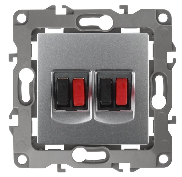 Аудиорозетка двойная ЭРА 12 12-3112-03 Б0027463 Аудиорозетка двойная ЭРА 12 12-3112-03 Б0027463