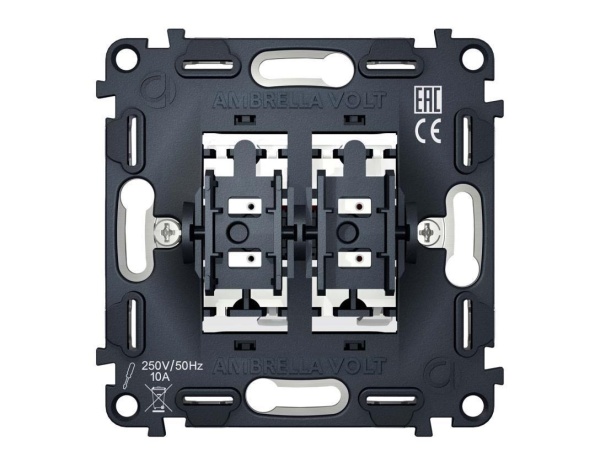 Выключатель двухклавишный AMBRELLA VOLT VM120
