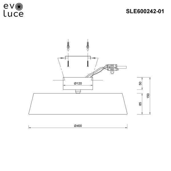 Потолочный светодиодный светильник Evoluce Vigo SLE600242-01