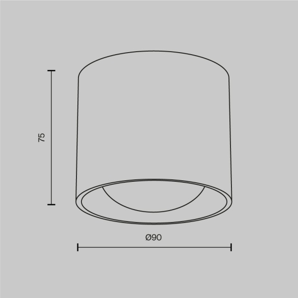 Потолочный светильник Maytoni Technical Ceiling Lens C217CL-15W3K-B