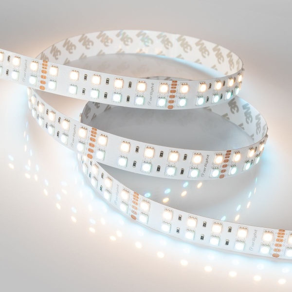 Светодиодная лента Arlight 32W/m 144Led/m 5060SMD разноцветный/теплый белый 5M RT-B144-19mm 24V RGBW-Warm 012327(3)