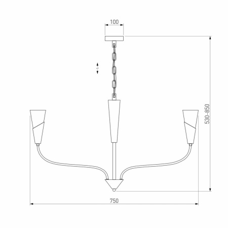 Подвесная люстра Eurosvet Rhyton 60167/6 никель