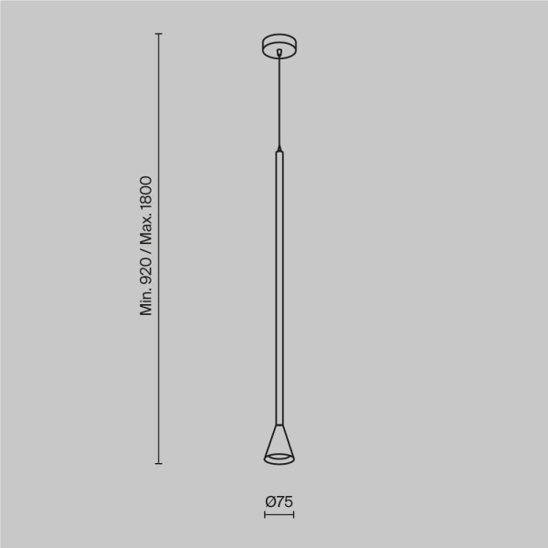 Подвесной светильник Maytoni Technical Arrow P064PL-01G