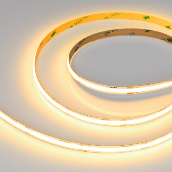 Светодиодная лента COB-X480-8mm 24V Gold (8 W/m, IP20, 5m) Arlight 047746
