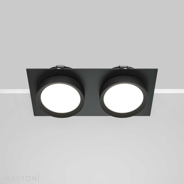 Встраиваемый светильник Maytoni Technical Hoop DL086-02-GX53-SQ-B