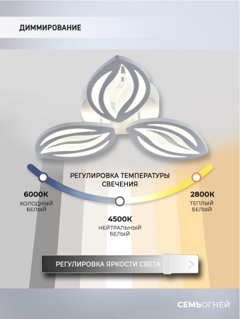 Потолочная светодиодная люстра Seven Fires Arain SF5044/3C-WT