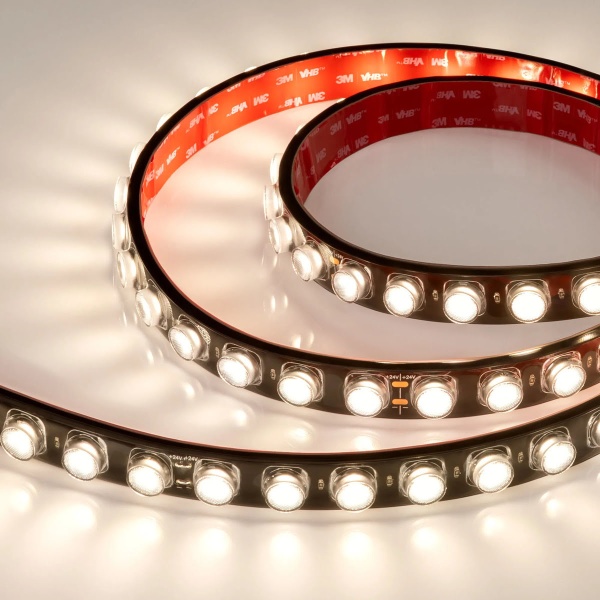 Светодиодная лента герметичная Arlight 21W/m 42LED/m 2835SMD теплый белый 5М FLT-PS-A42-BLACK-23mm 24V 040920