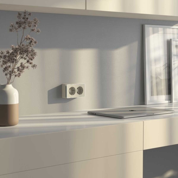 Розетка двойная с заземлением Werkel Gallant слоновая кость W5072103 4690389164668