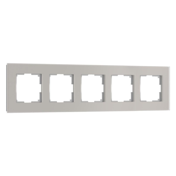 Рамка Werkel Senso на 5 постов дымчатый стекло soft-touch W0053117 4690389214301