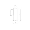 Настенный светильник Nowodvorski Fourty Wall S Gray 10888