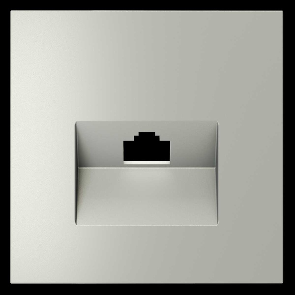 Накладка для розетки компьютерной RJ45 кат.6 S70 (сталь) Voltum VLS001305