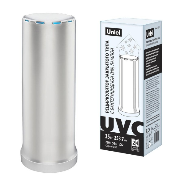 Ультрафиолетовый бактерицидный рециркулятор Uniel UDG-T30A UVCB White UL-00007695 Ультрафиолетовый бактерицидный рециркулятор Uniel UDG-T30A UVCB White UL-00007695