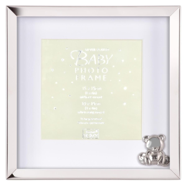 Фоторамка Innova PM01460 Ф/рамка 10*10cm Baby Deep Silver Plated, серебро, металл (6/12/360) Б0046331