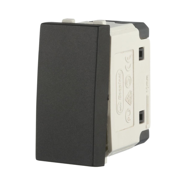 Переключатель LK Studio с двух мест 45х22,5мм (схема 6) 16 A, 250 B (черный бархат) LK45 850208-1