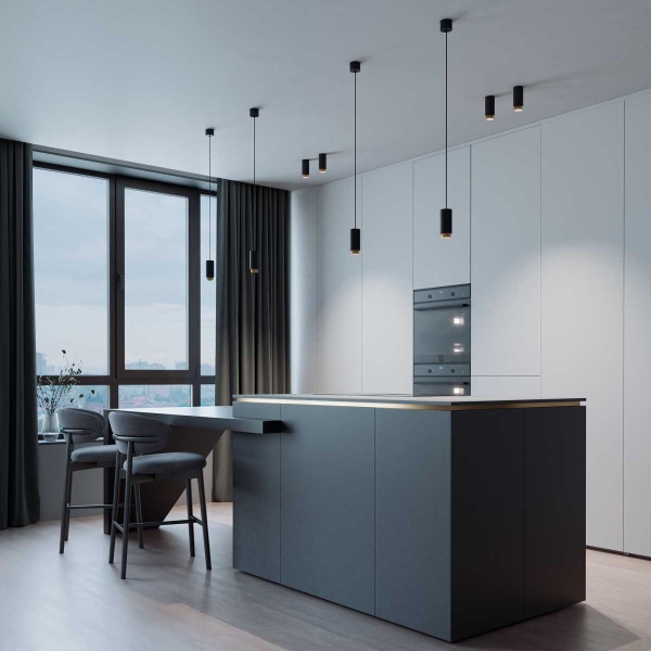 Потолочный светильник Elektrostandard Nubis 25012/01 GU10 черный/золото a064788