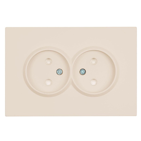 Розетка 2-местная с защитной шторкой, Stekker, б/з, 250В, 16А Эмили, RST16-5116-08, кашемир, soft touch 49903