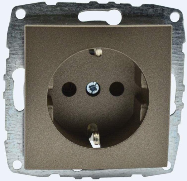 Розетка 2К+З Mono Electric Despina/ Larissa 16A 250V винтовое подключение бронза 500-002321-117 Розетка 2К+З Mono Electric Despina/ Larissa 16A 250V винтовое подключение бронза 500-002321-117