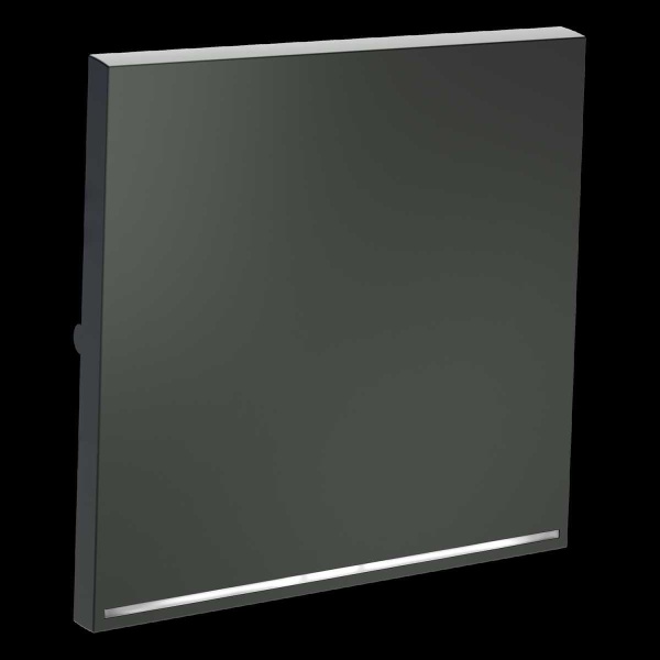 Клавиша для выключателя/переключателя одноклавишного с подсветкой S70 (титан) Voltum VLS000206