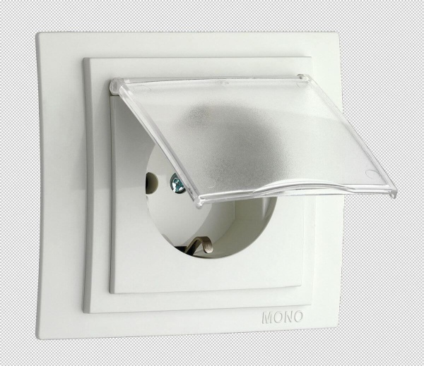 Розетка 2К+З Mono Electric Larissa 16A 250V с крышкой винтовое подключение белый 103-191921-118 Розетка 2К+З Mono Electric Larissa 16A 250V с крышкой винтовое подключение белый 103-191921-118