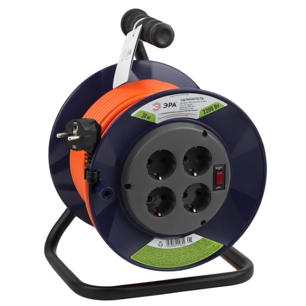 Удлинитель силовой ЭРА RPx-4es-3х1.0-30m Б0046847 Удлинитель силовой ЭРА RPx-4es-3х1.0-30m Б0046847