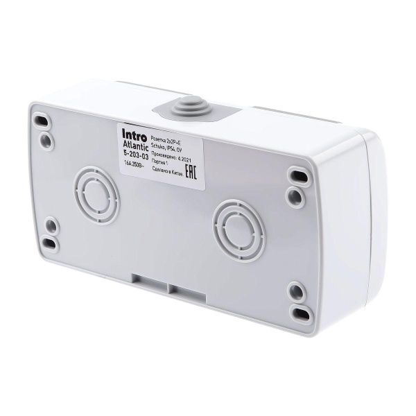 Розетка двойная ЭРА Intro Atlantic Schuko 2x2P+E 16A 250V с крышкой 5-203-03 Б0051060 Розетка двойная ЭРА Intro Atlantic Schuko 2x2P+E 16A 250V с крышкой 5-203-03 Б0051060