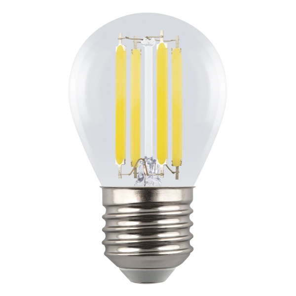 Лампа светодиодная Uniel E27 4W 3000K прозрачная LED-G45-4W/3000K/E27/CL GLY01TR UL-00011940