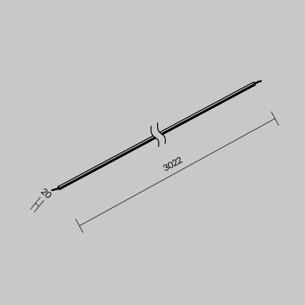 Уличная токоведущая лента Elasity IP 3м Maytoni Outdoor Elasity IP O-TR001-PL-L3