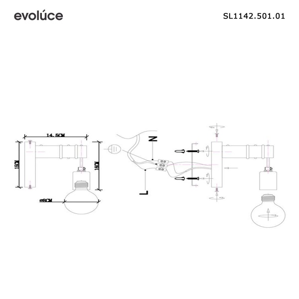 Бра Evoluce Bagetti SL1142.501.01
