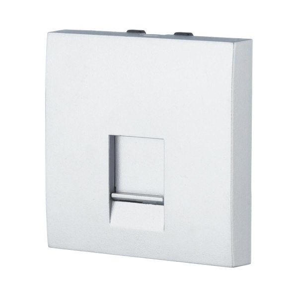 Накладка LK Studio для розетки телефонной, компьютерной RJ,45х45мм (серебристый металлик) LK45 853203-1