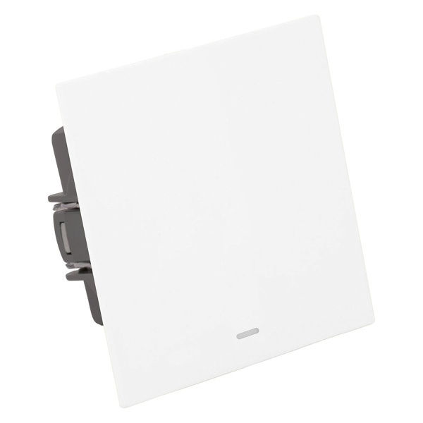 Выключатель 1-клавишный c индикатором (механизм), Stekker, 250В, 10А Мия, RSW10-3101-01, белая магнолия 50431