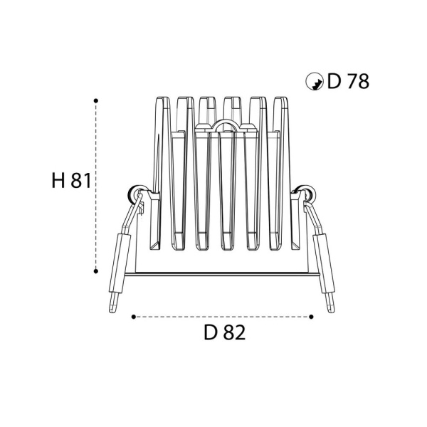 Встраиваемый светильник Italline IT08-8041 white 3000K