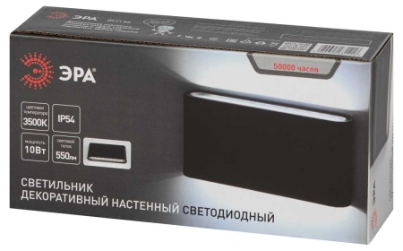 Уличный накладной светильник ЭРА WL41 BK Б0054417
