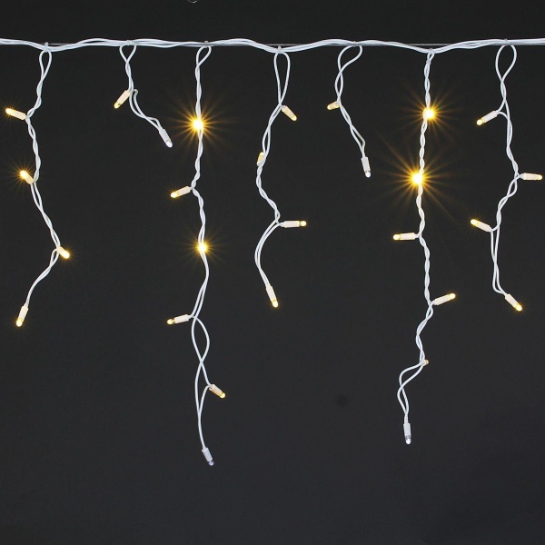 Cветодиодная гирлянда Sneha бахрома 230V теплый белый мерцающий A-510 WW/W FLASH