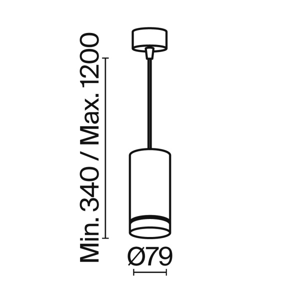 Подвесной светильник Maytoni Orlo P085PL-12W3K-B