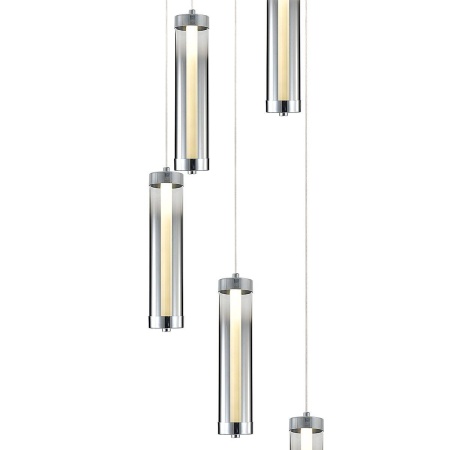 Подвесная светодиодная люстра Indigo Rilucente 11061/5P Chrome V000147L