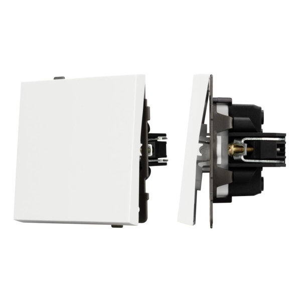 Механизм выключателя одноклавишный перекрёстный SWT-TENDO-MKX1-SFPL-WH (230V, 10A) Arlight 054574