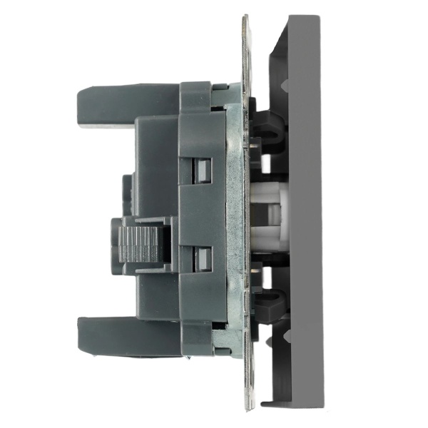 Выключатель 1-клавишный (механизм), СЗК, Stekker, 250В, 10А Эмили, RSW10-5103-10ZK, платиново-серый, soft touch 50238