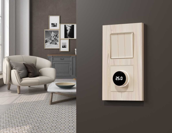 Лицевая панель для терморегулятора теплого пола с цифровым дисплеем Ambrella Volt AP3258