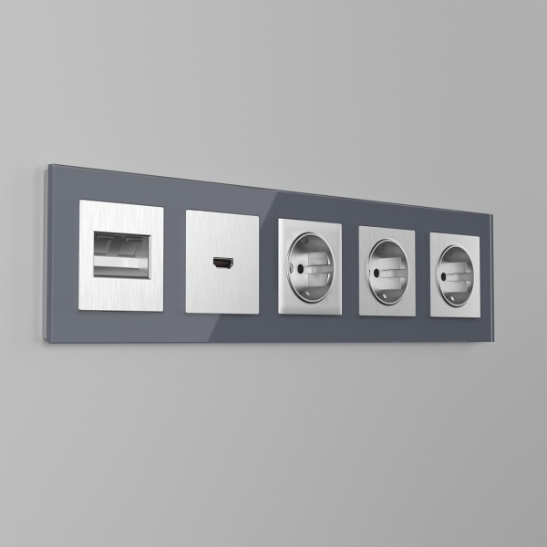 Рамка на 5 постов Werkel Favorit серый W0051115 4690389160165