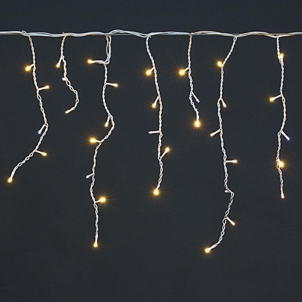 Cветодиодная гирлянда Sneha бахрома 230V теплый белый мерцающий A-012R WW/W FLASH