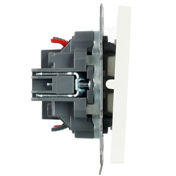Переключатель 2-клавишный (механизм), СЗК, Stekker, 250В, 10А Эмили, RSW10-5107-01ZK, белый фарфор, soft touch 50233